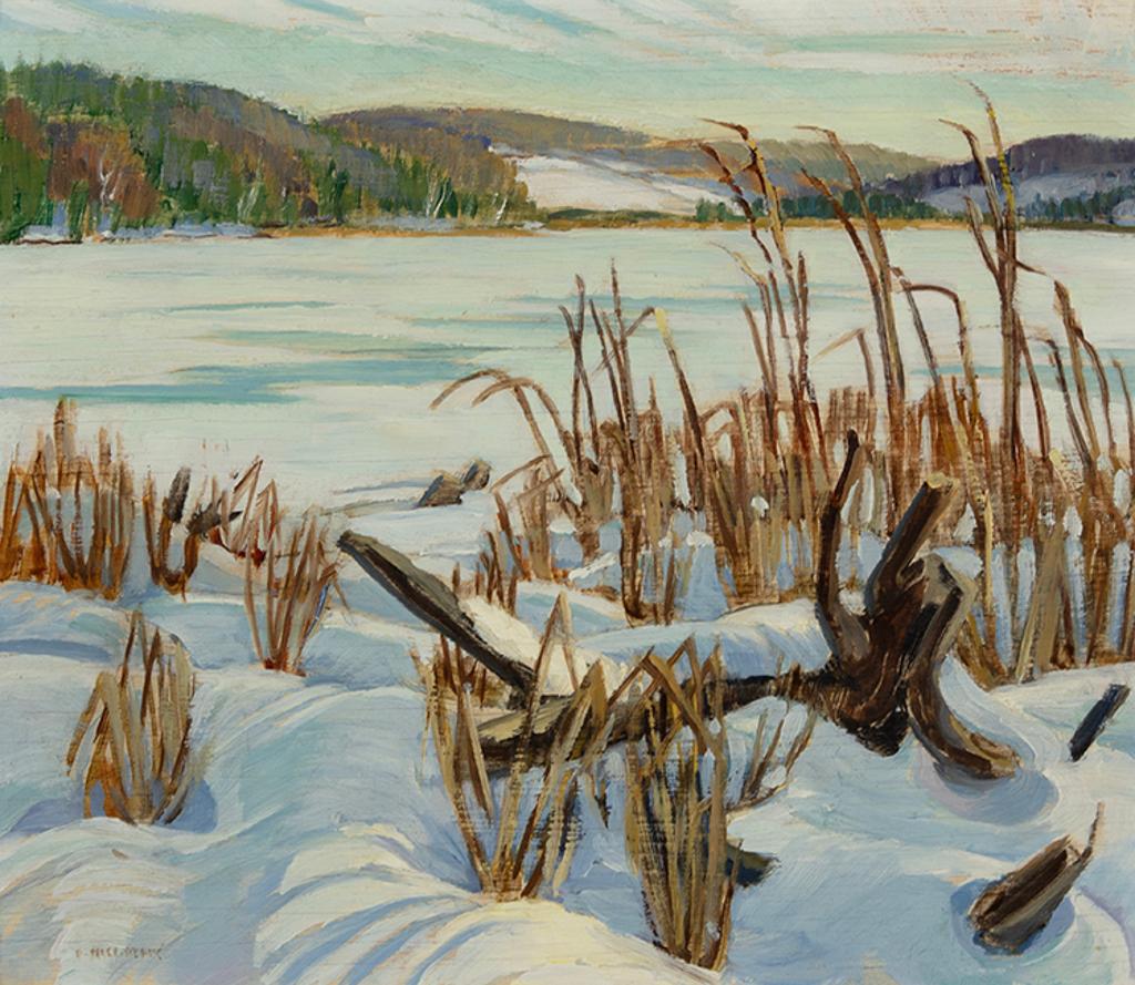 Doris Jean McCarthy (1910-2010) - Bullrushes in Snow, Haliburton