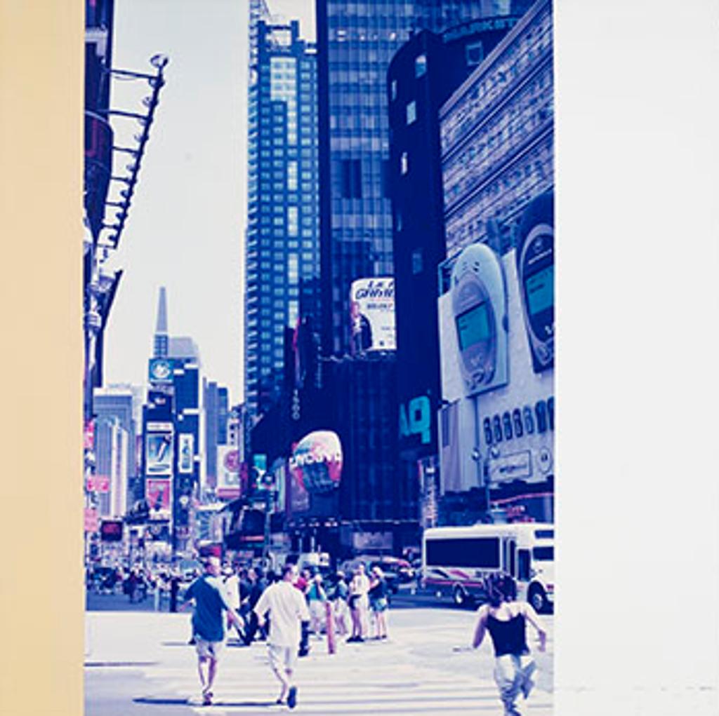 Ian Wallace (1943) - Times Square, NYC, June 1, 2002