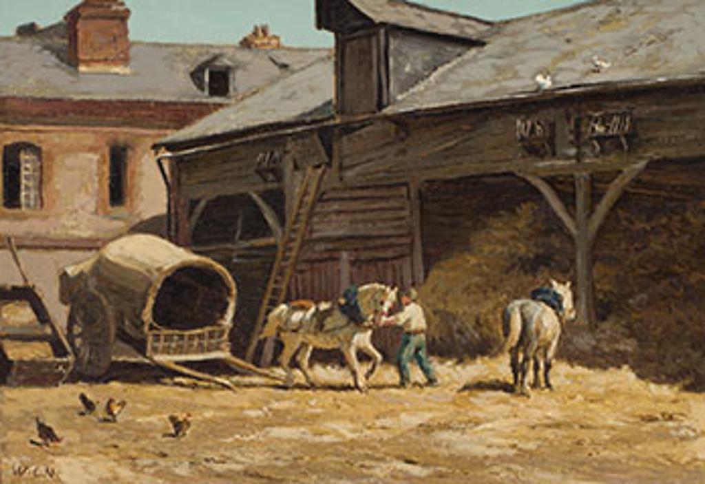 Willem Carel Nakken (1835-1926) - In the Courtyard of the Farmstead