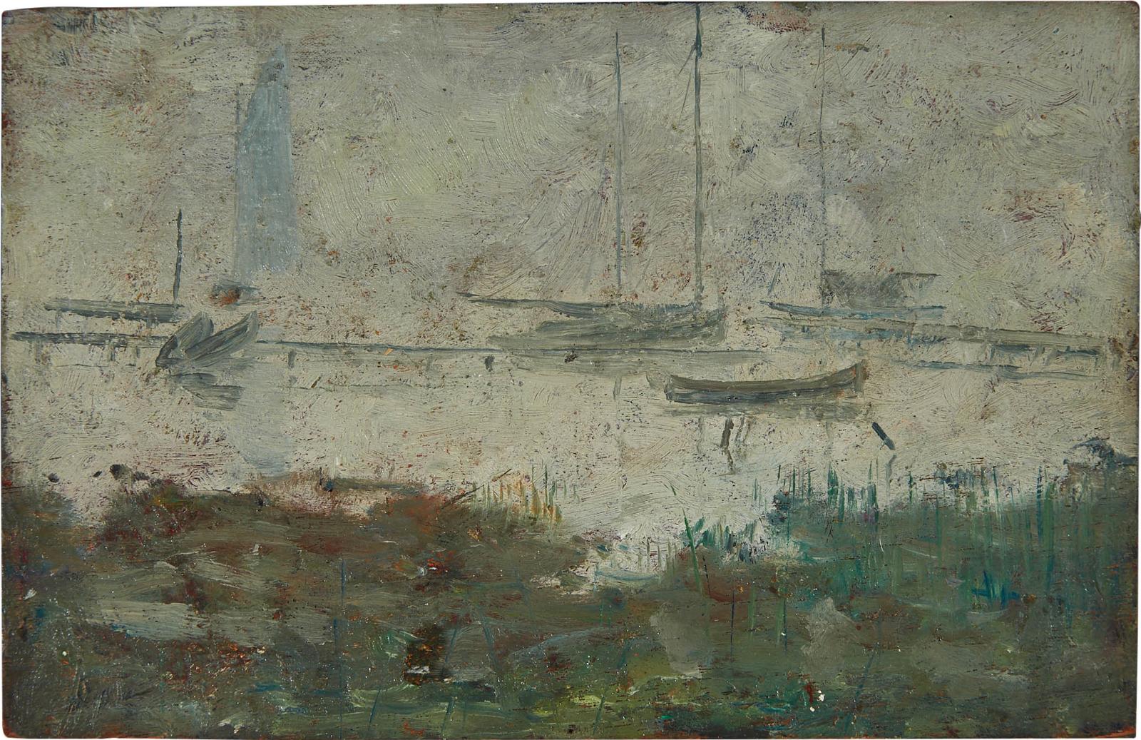William Larrymore Smedley (1871-1958) - Lakeshore With Boats