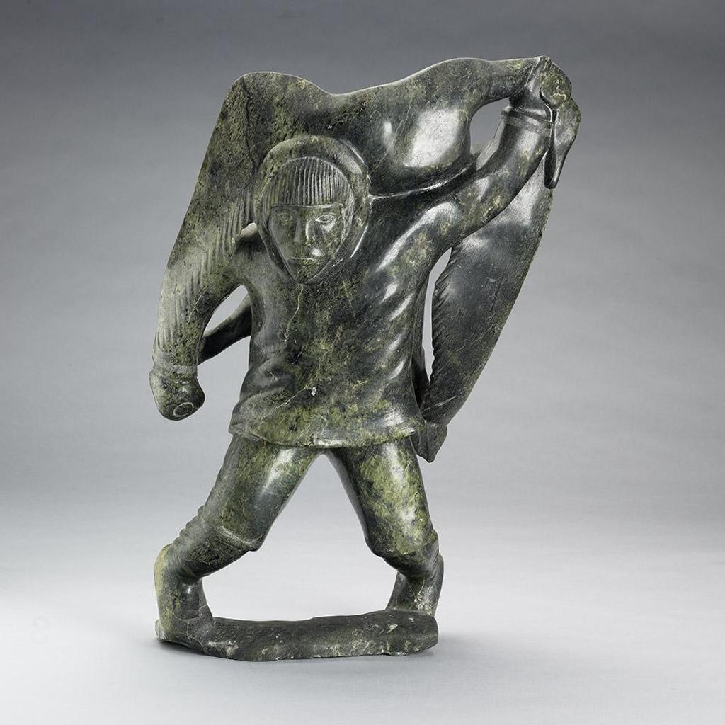 Lukta Qiatsuk (1928-2004) - Hunter Carrying A Bird
