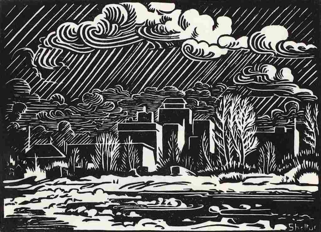 Margaret Dorothy Shelton (1915-1984) - Calgary From Sunnyside; 1941
