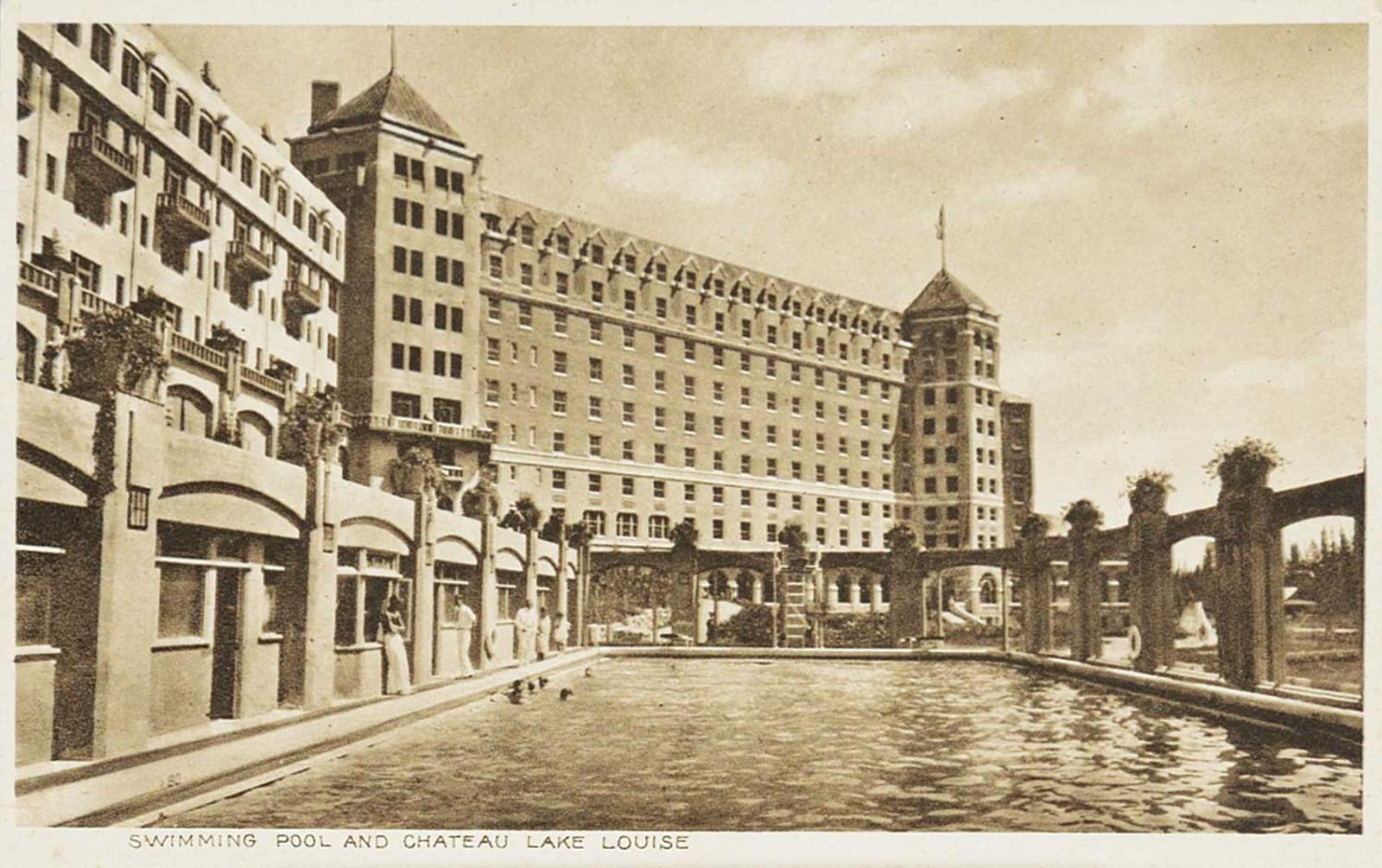 Byron Harmon - Swimming Pool and Chateau Lake Louise