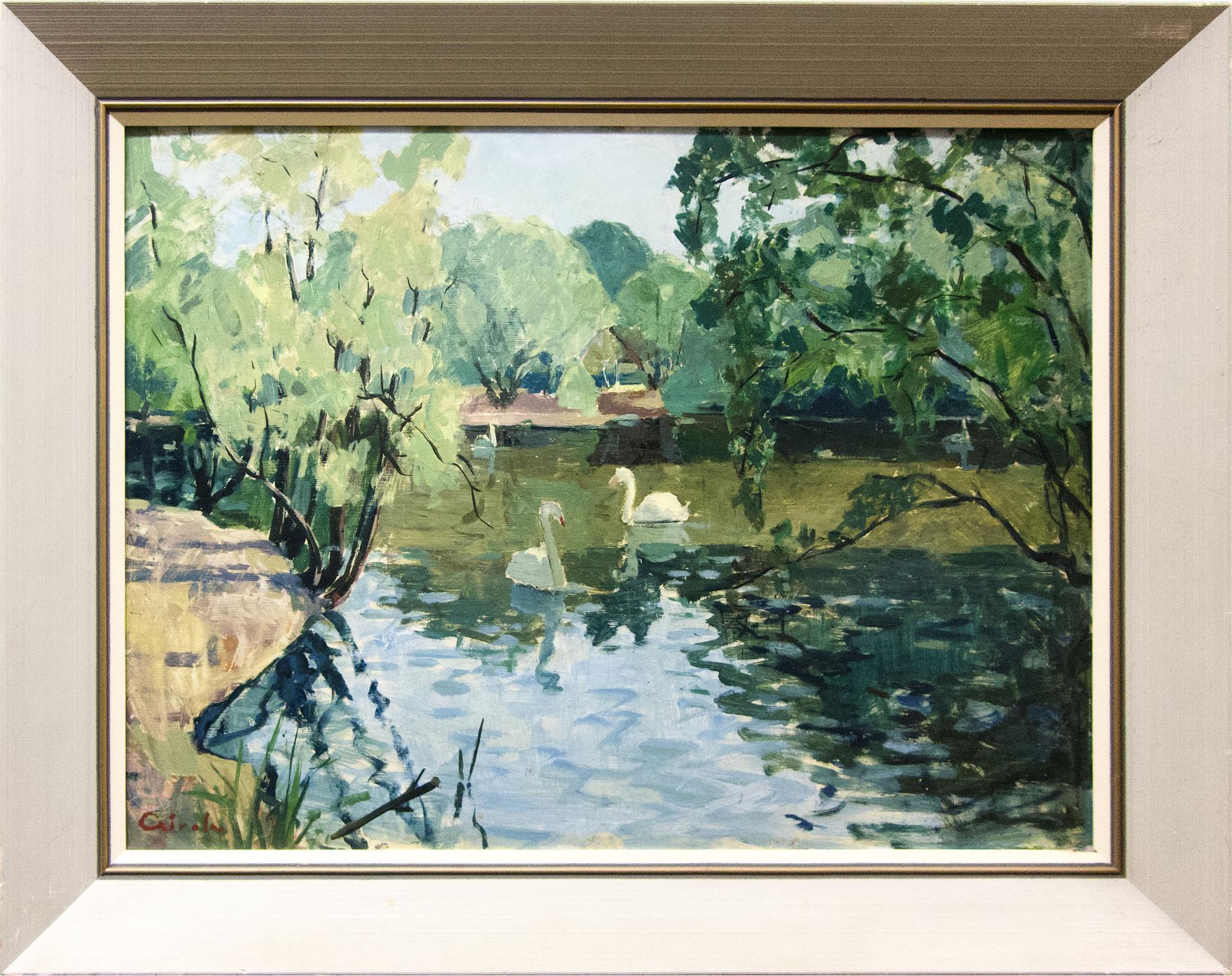 Paavo Airola (1918-1983) - Swans In High Park, Toronto