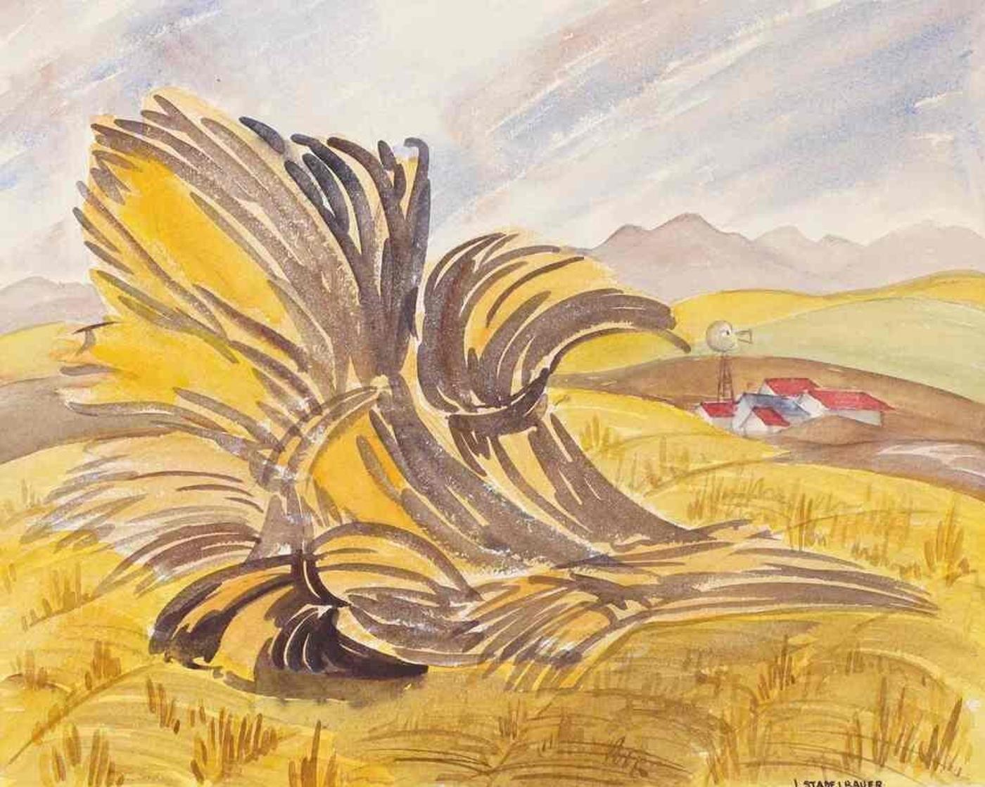 Isabel Stadelbauer (1909-2004) - Going With The Wind; 1943