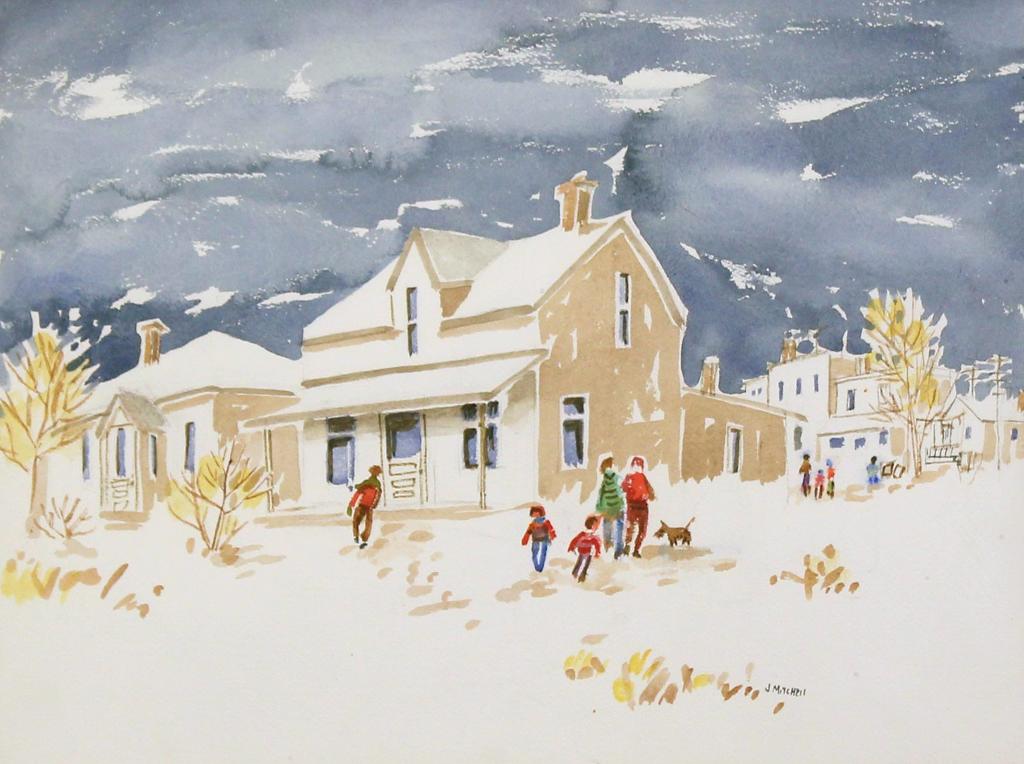 Janet Mitchell (1915-1998) - Enjoying A Fall Day
