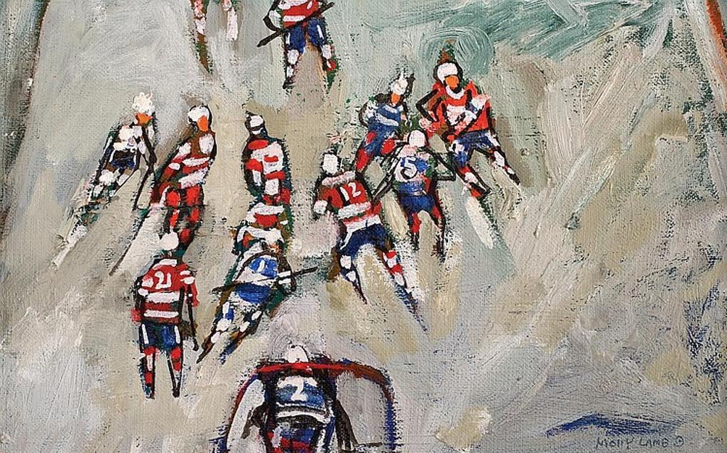 Molly Joan Lamb Bobak (1922-2014) - HOCKEY GAME
