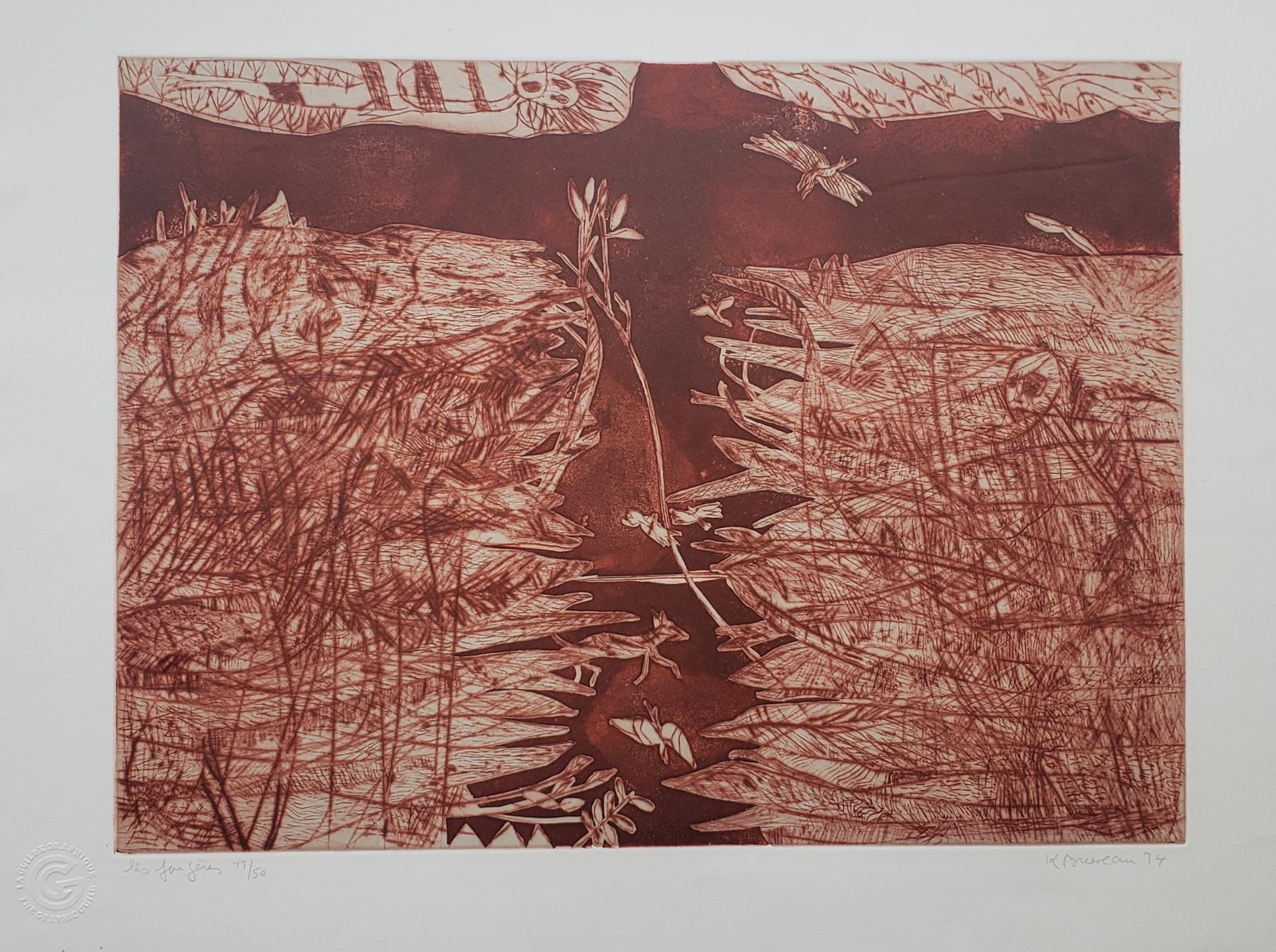 Kittie Bruneau (1929-2011) - Les fougères, 1974