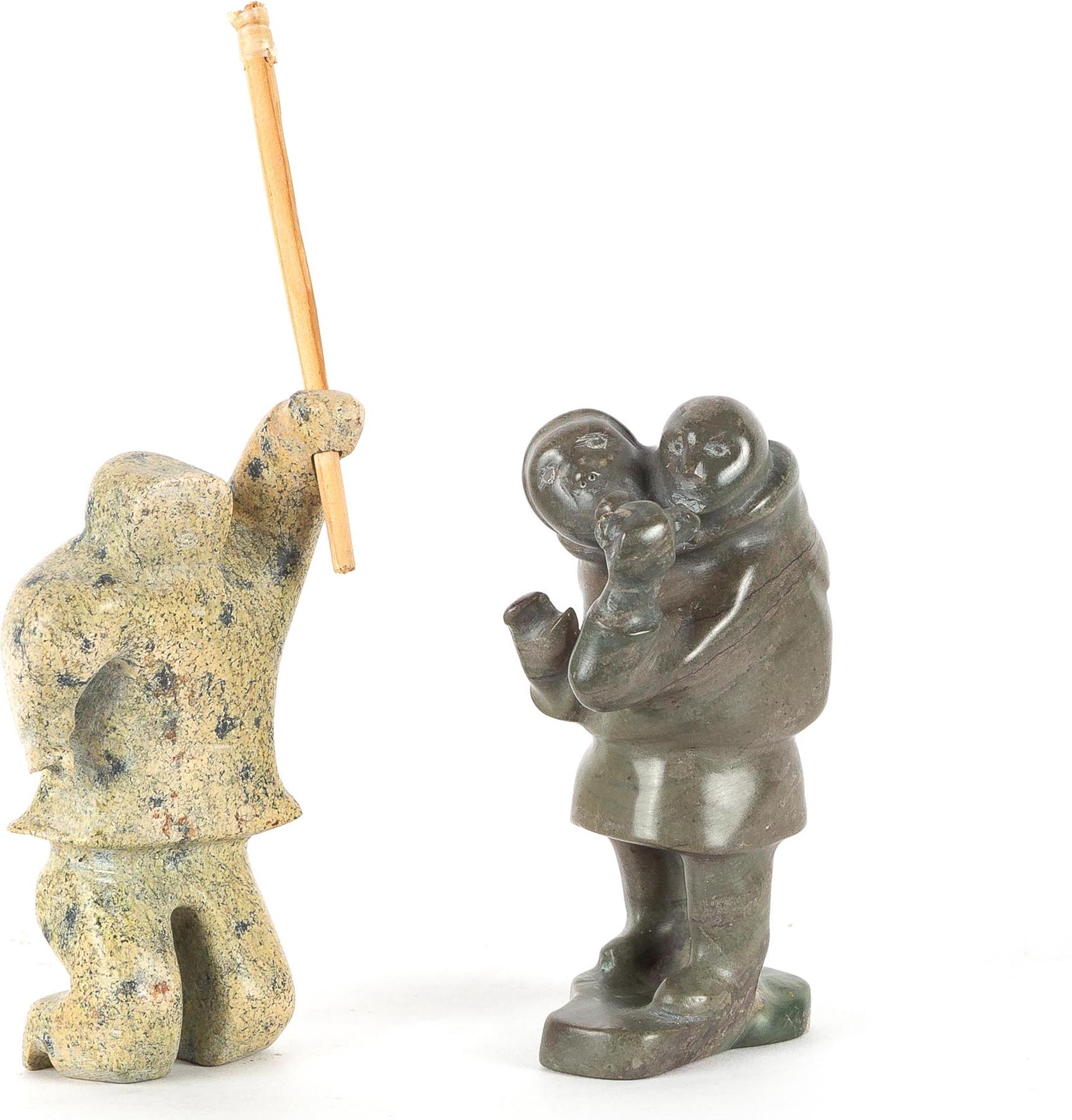 Eddie Oleekatalik - Kneeling Hunter; Mother And Child