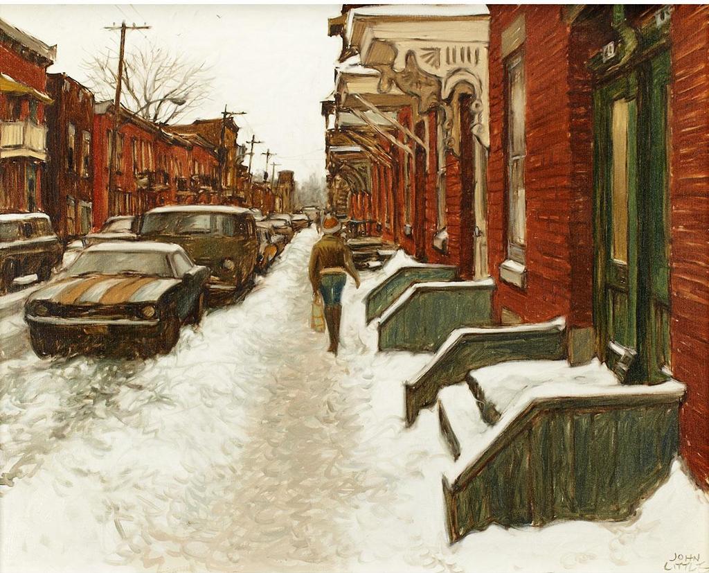 John Geoffrey Caruthers Little (1928-2024) - Hiver - Rue Henri Julien, Montreal, 1977