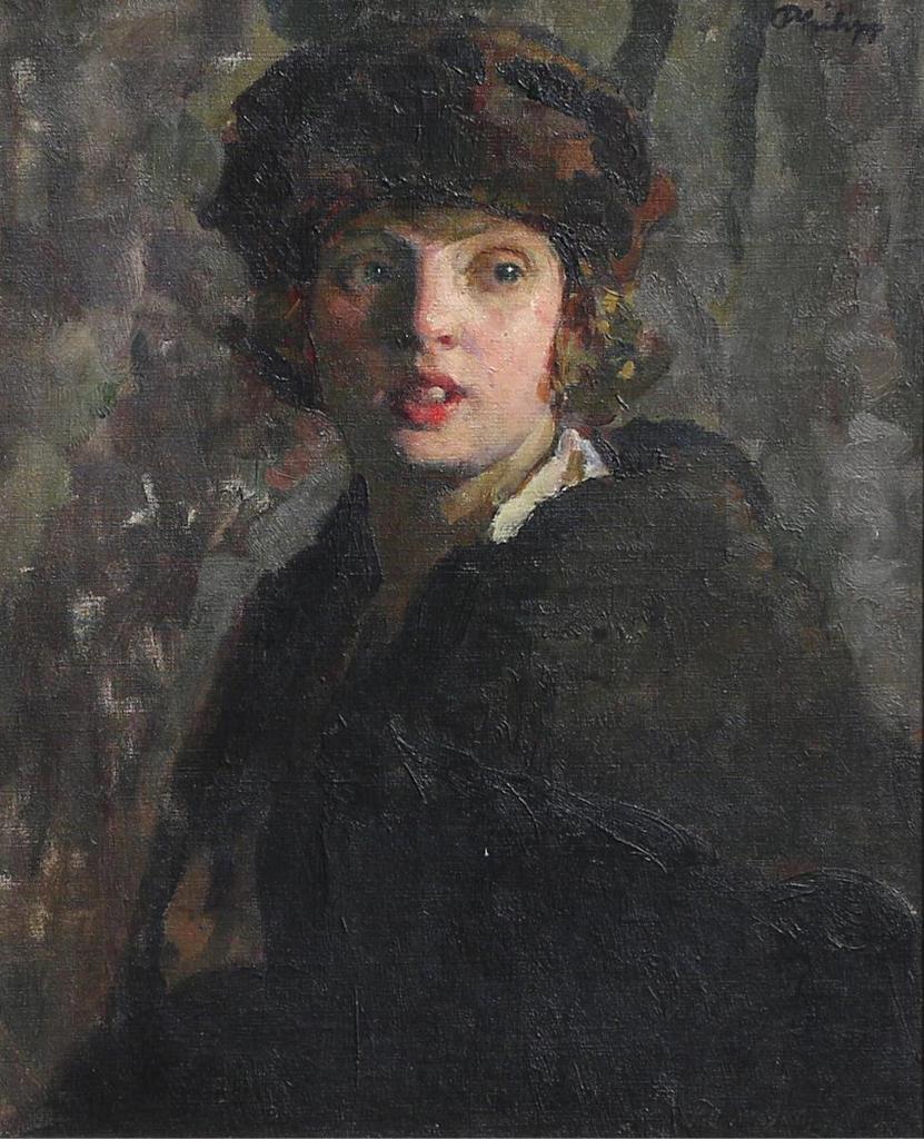Robert Philipp (1895-1981) - Woman In Fur Cap