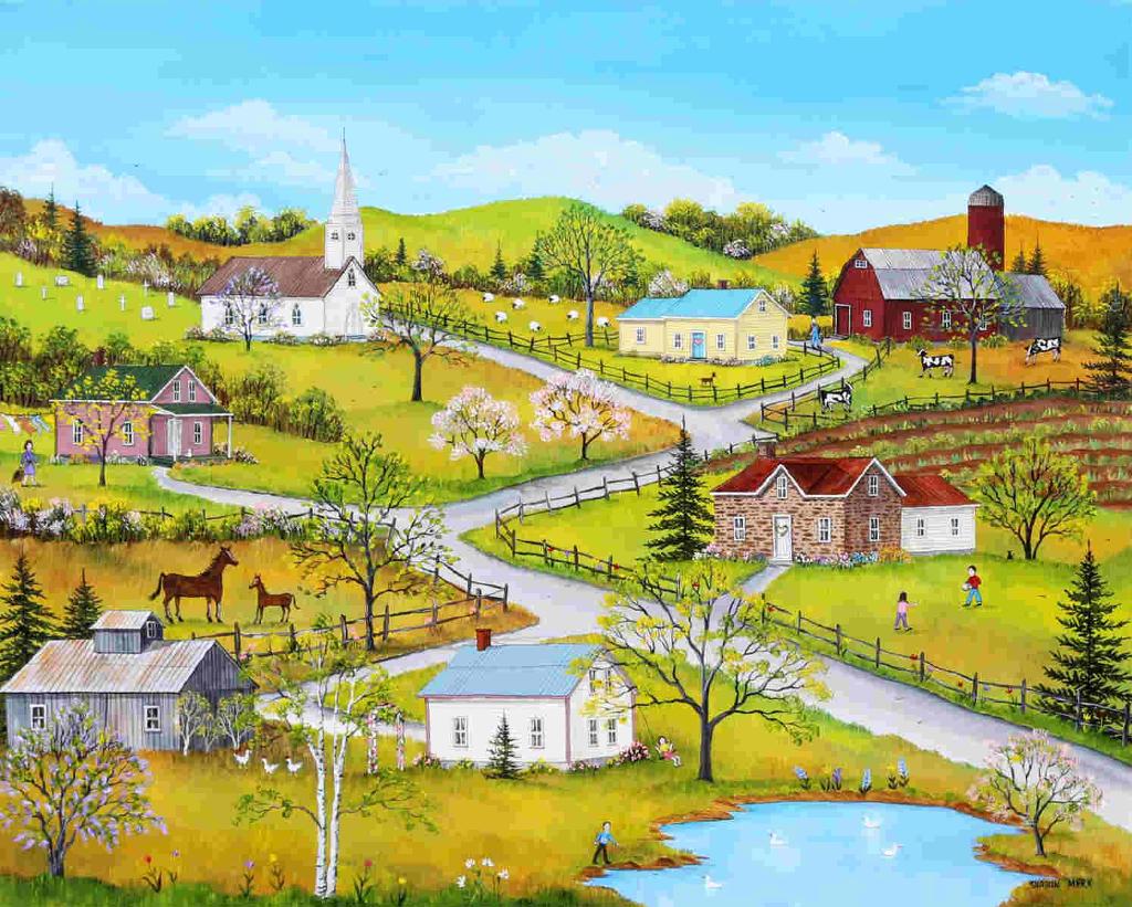 Sharon Mark (1955) - The Countryside In Spring; 1998
