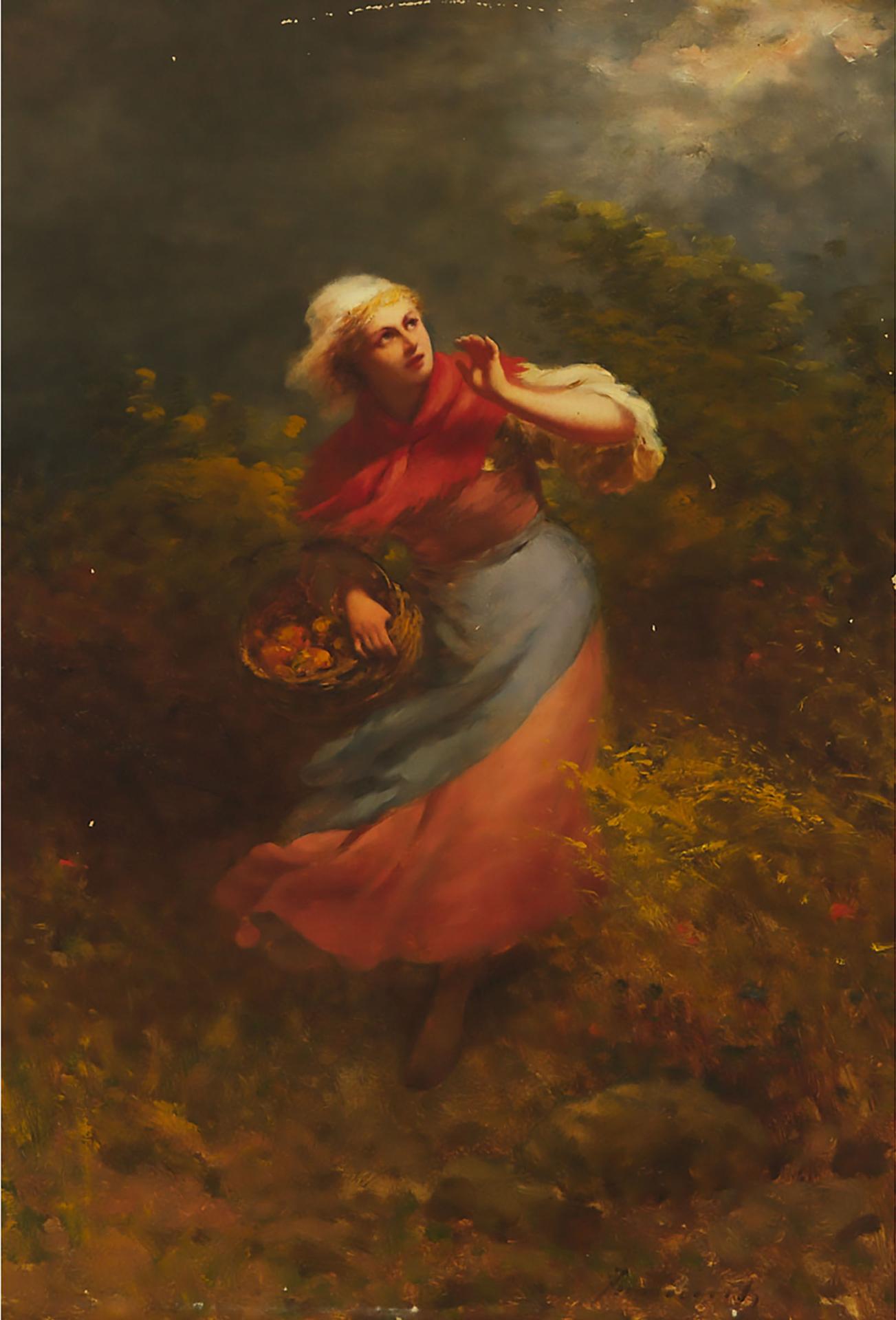 Camillo Innocenti (1871-1961) - L'orage (Woman In A Storm)