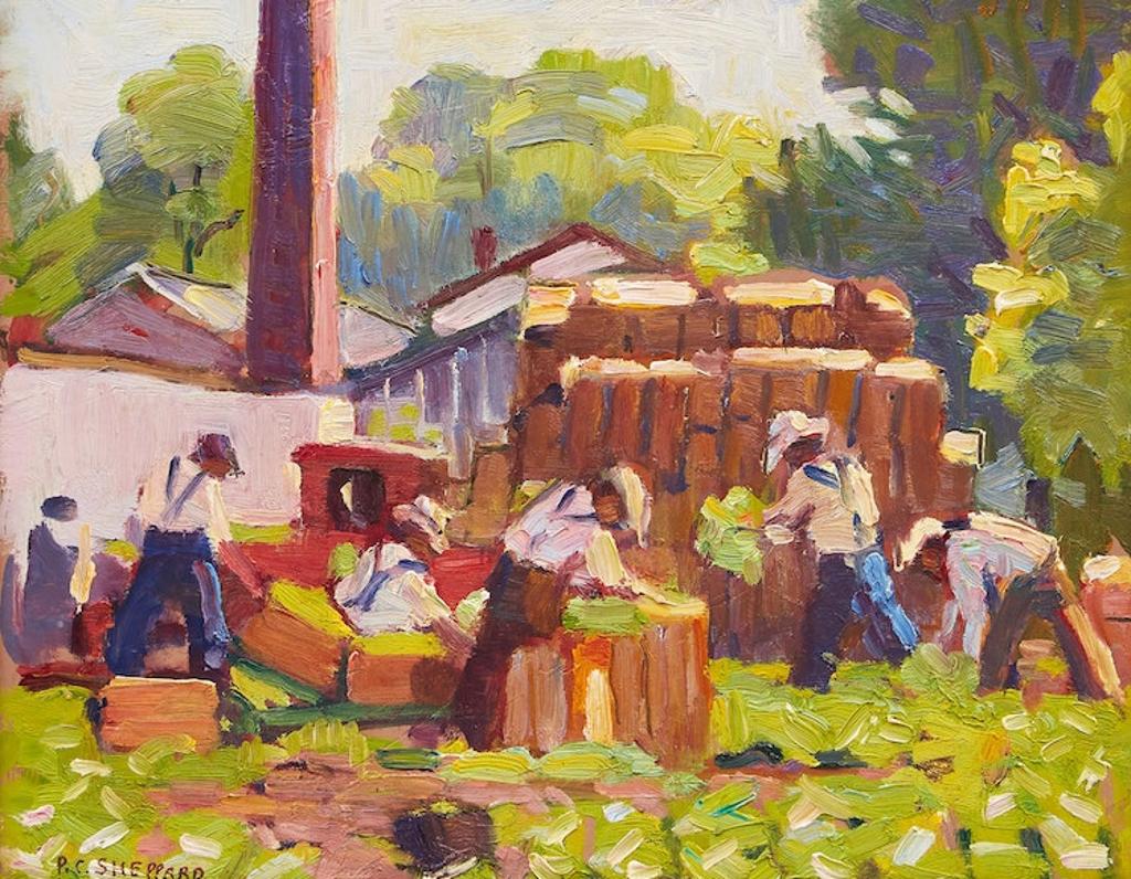 Peter Clapham (P.C.) Sheppard (1882-1965) - Market Garden Activity, Humber River, Lambton, Ont