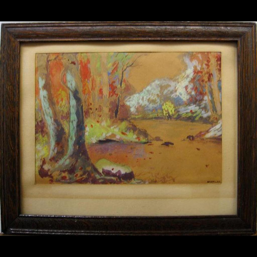 Notlad-E.A. Dalton (1887-1963) - Autumn Landscape; Cliffs - Georgian Bay