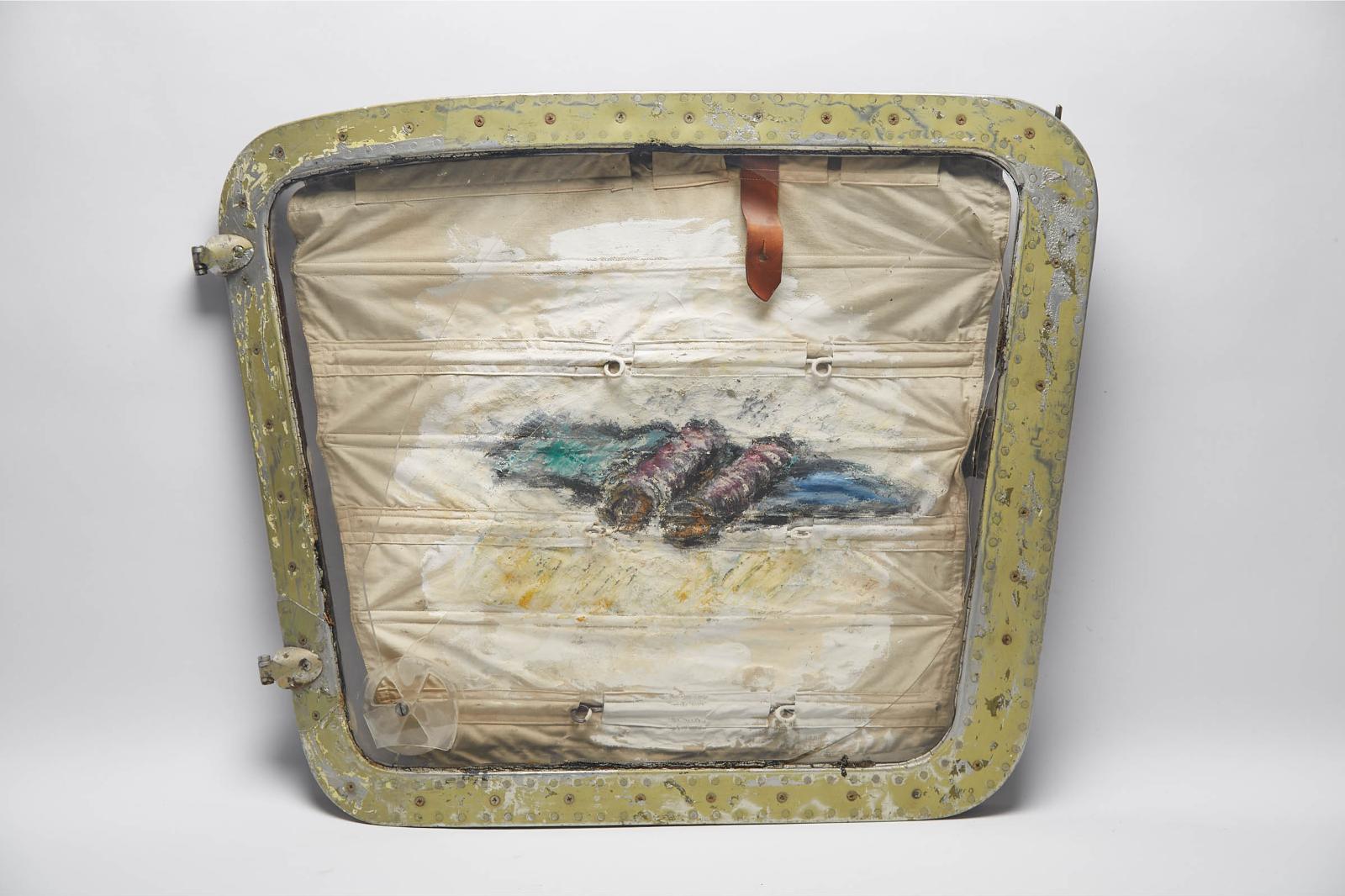 Jean-Luc Poivret (1950) - Hublot (Piece Of Fusilage), 1984; Two Flying Hangars, 1987