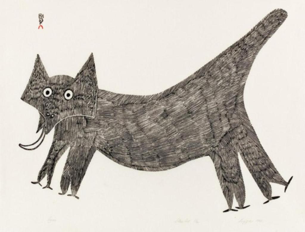 Lizzie Saggiak (1924-1989) - Lynx, 1965 (Dorset Series), stonecut, 1/50, 19.25 x 23.75 in, 49 x 60.3 cm