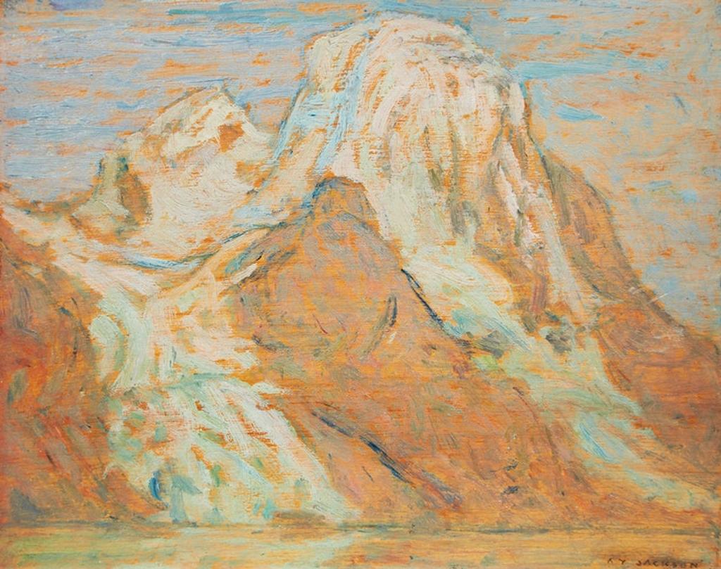 Alexander Young (A. Y.) Jackson (1882-1974) - Evening, Mount Robson from Berg Lake