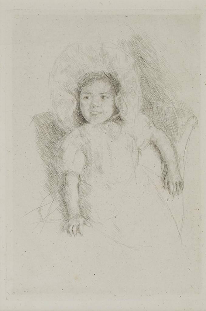Mary Cassatt (1844-1926) - Margot Wearing A Bonnet (No. 3, Circa 1902) [breeskin, 181]