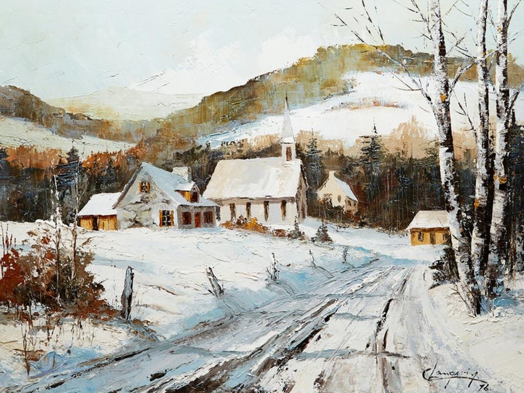 Claude Langevin (1942-2024) - Village in Winter