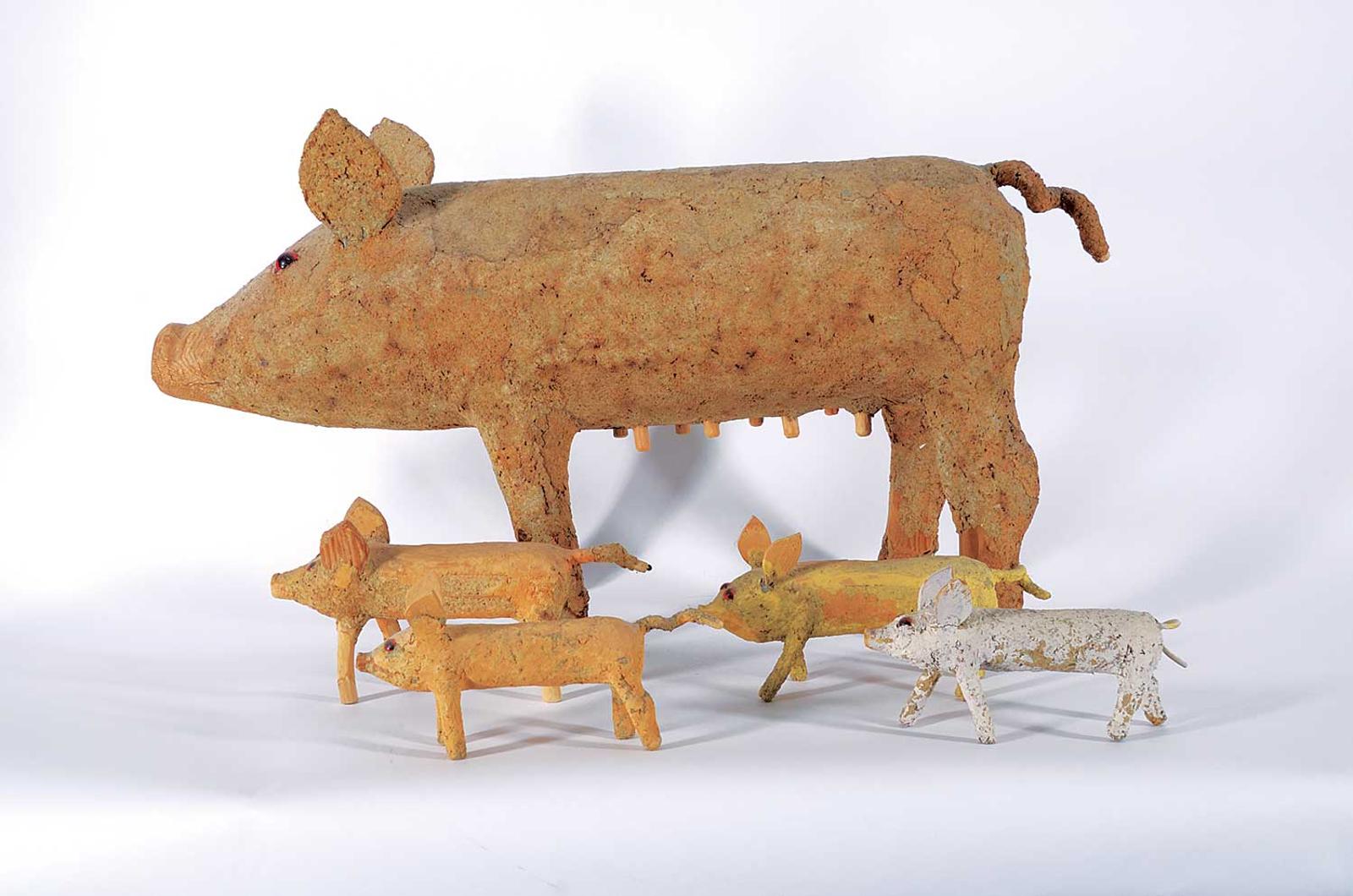 George Markel (1910-2006) - Untitled - Sow and Piglets