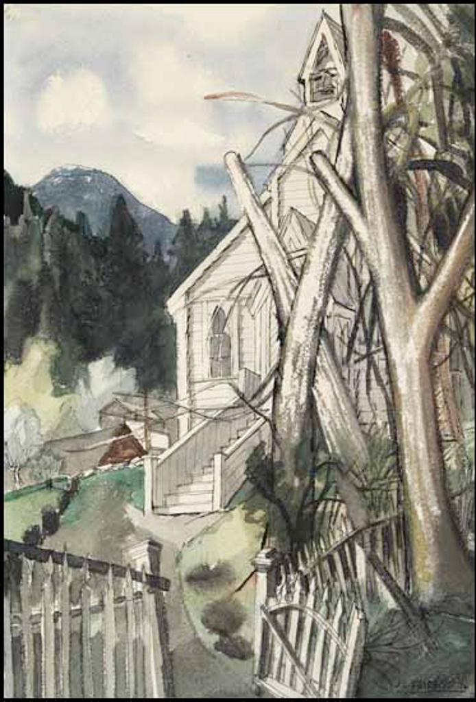 Jack Leaonard Shadbolt (1909-1998) - The Old Church, Lytton, BC