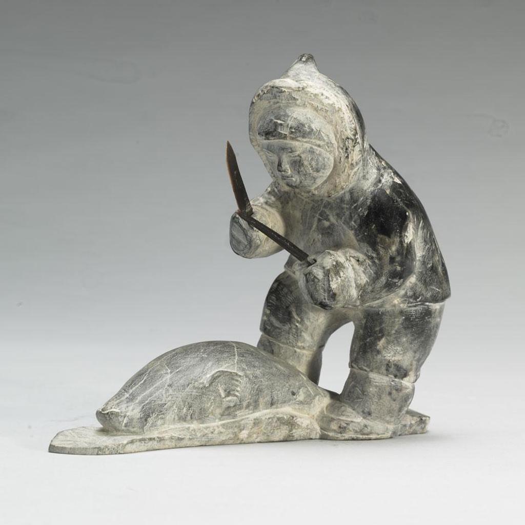 Henry Evaluardjuk (1923-2007) - Eskimo Skinning Seal