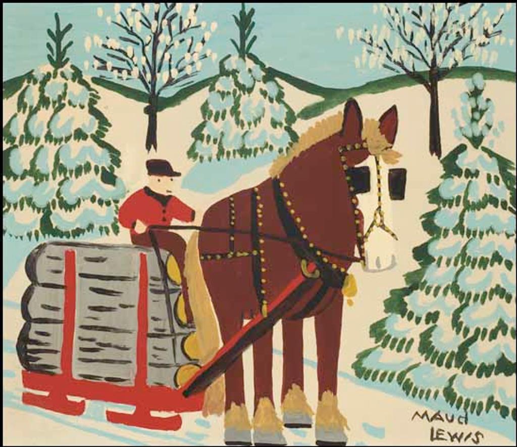 Maud Kathleen Lewis (1903-1970) - Hauling Logs