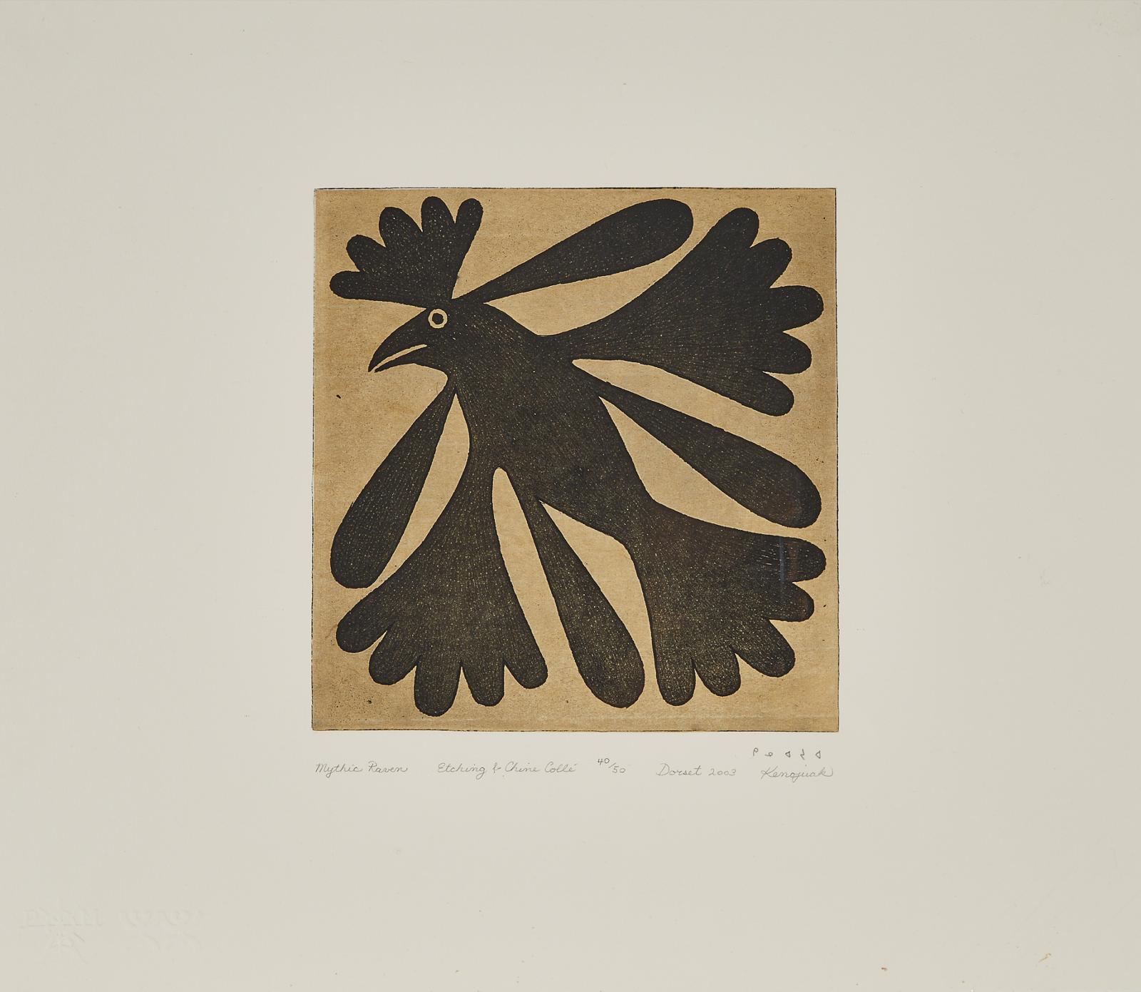 Kenojuak Ashevak (1927-2013) - Mythic Raven