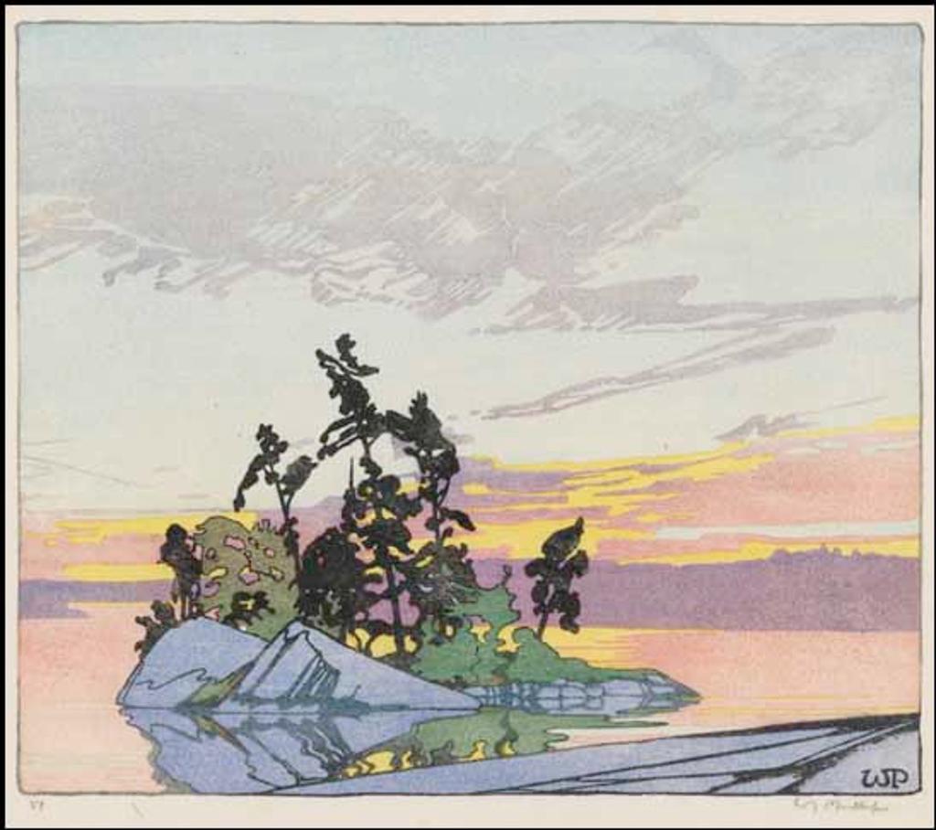 Walter Joseph (W.J.) Phillips (1884-1963) - Sunset, Lake of the Woods