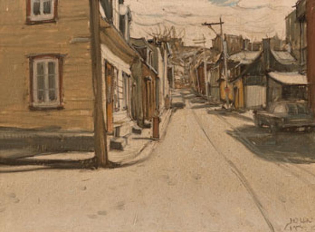 John Geoffrey Caruthers Little (1928-2024) - Rue Victoria à Chateauguay au printemps, Québec