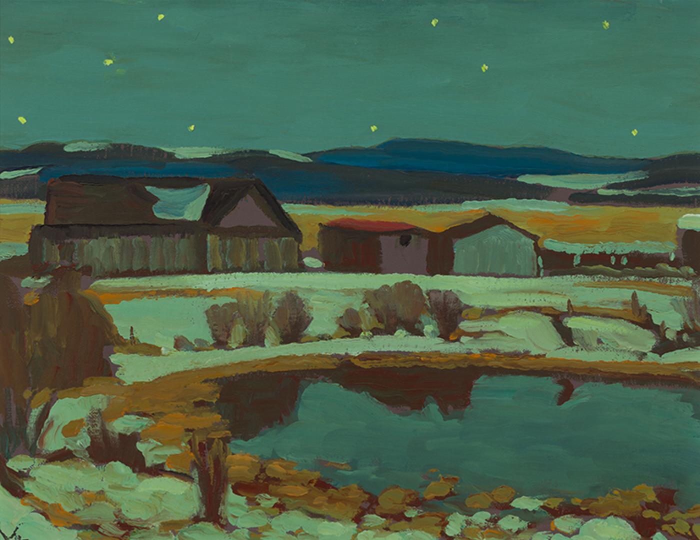 Illingworth Holey (Buck) Kerr (1905-1989) - The Pond at Night