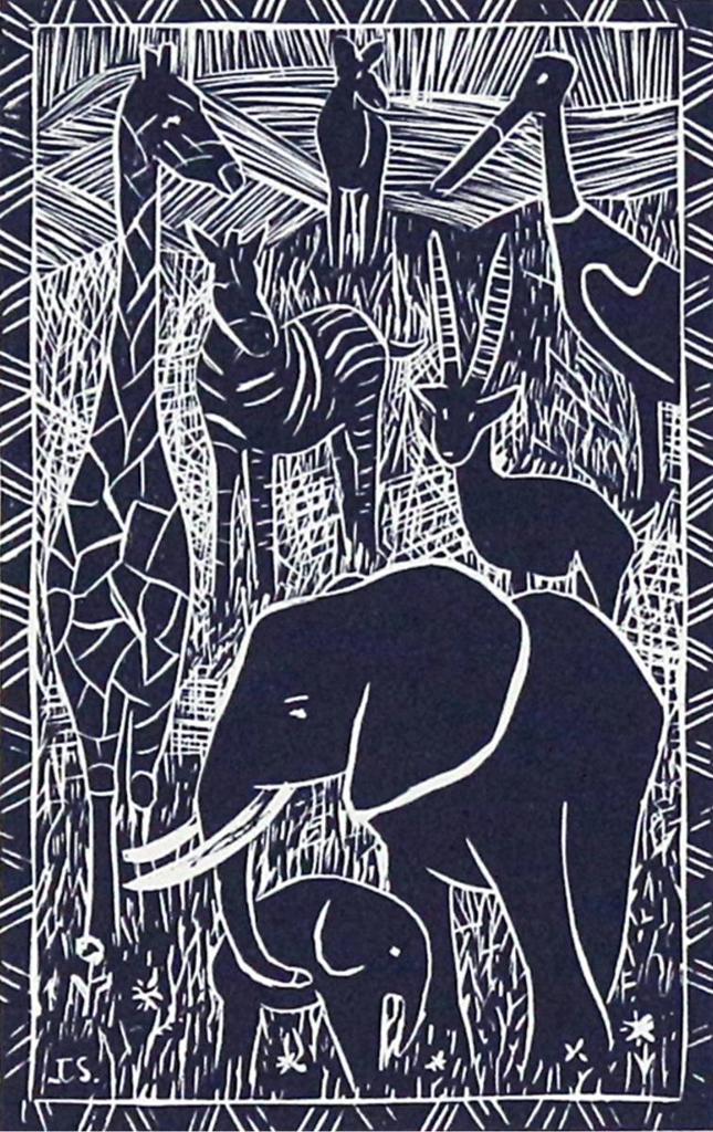 John Harold Thomas Snow (1911-2004) - On Safari; 1989