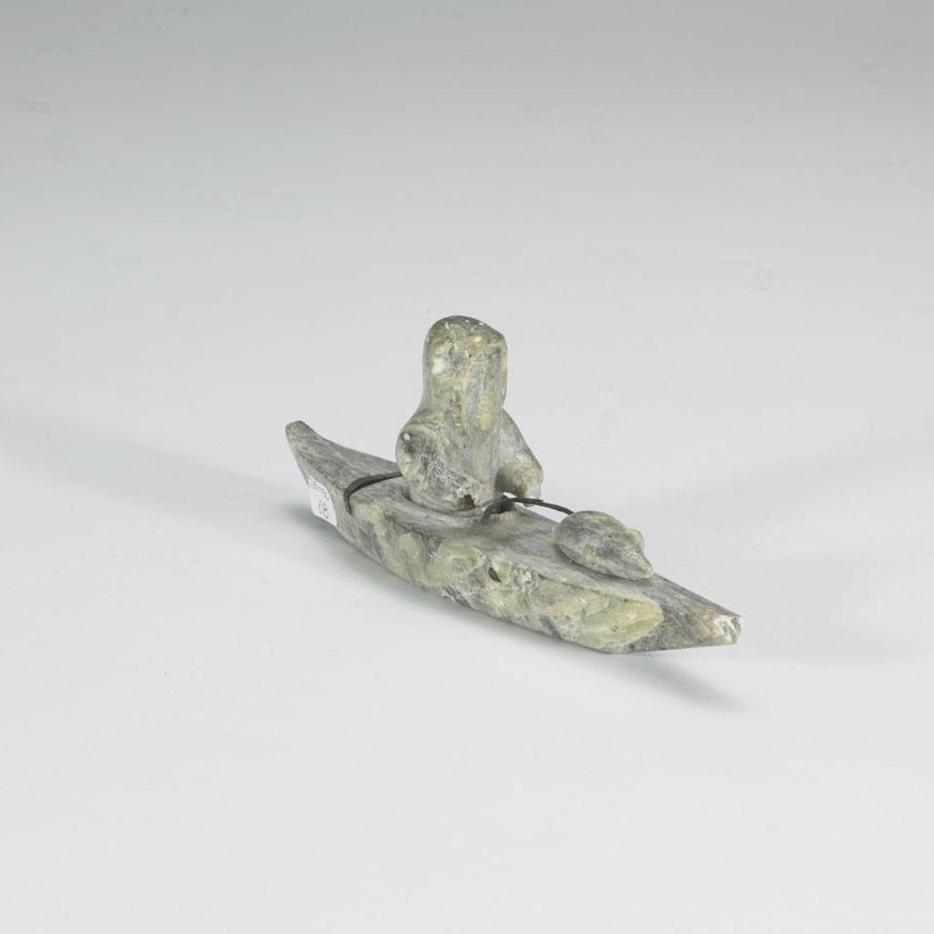 Simo Alikatuktuk (1926) - Kayaker With Seal