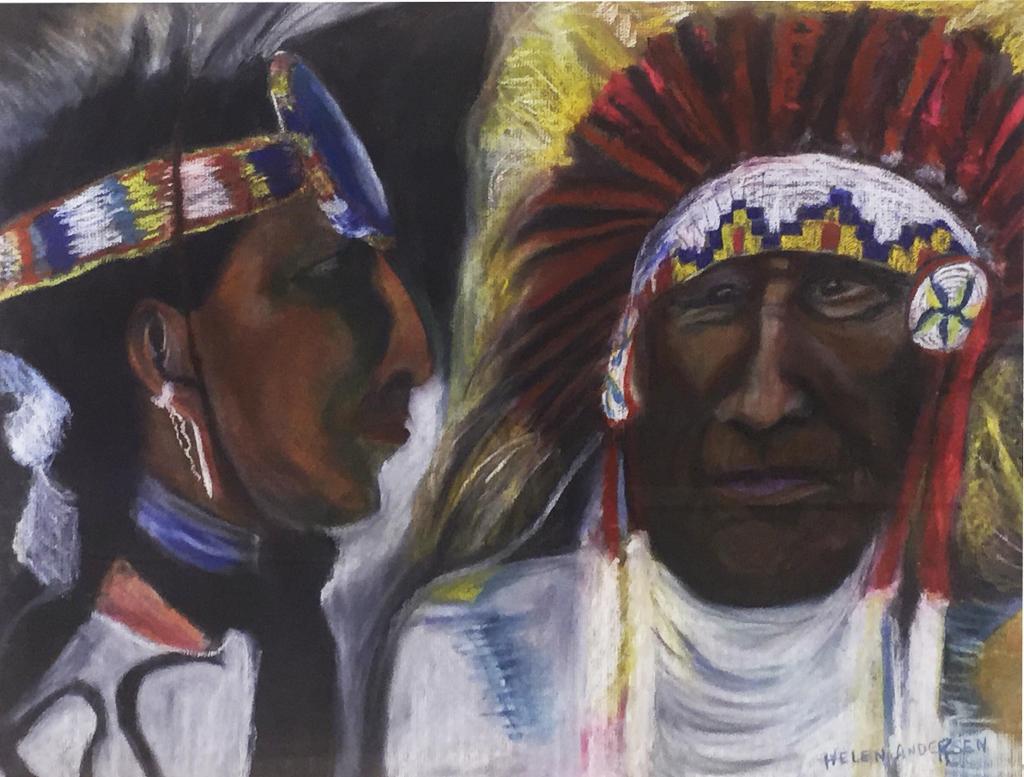 Helen Andersen - Chief posing with his wife
