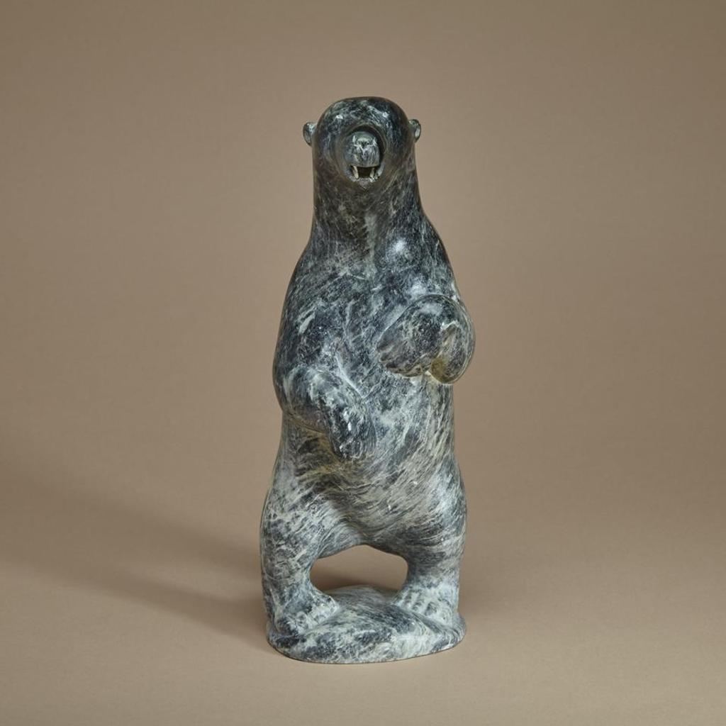Henry Evaluardjuk (1923-2007) - Polar Bear On Hind Legs With Inset Teeth