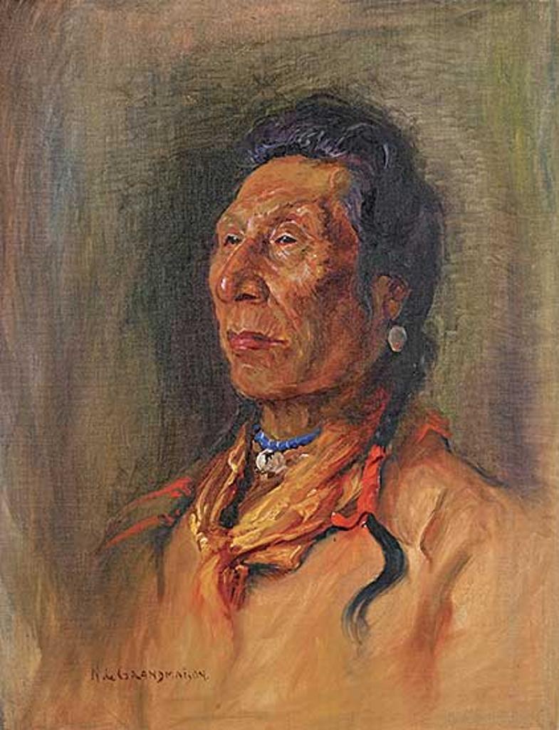Nicholas (Nickola) de Grandmaison (1892-1978) - Untitled - Portrait of Man with Ochre Necktie