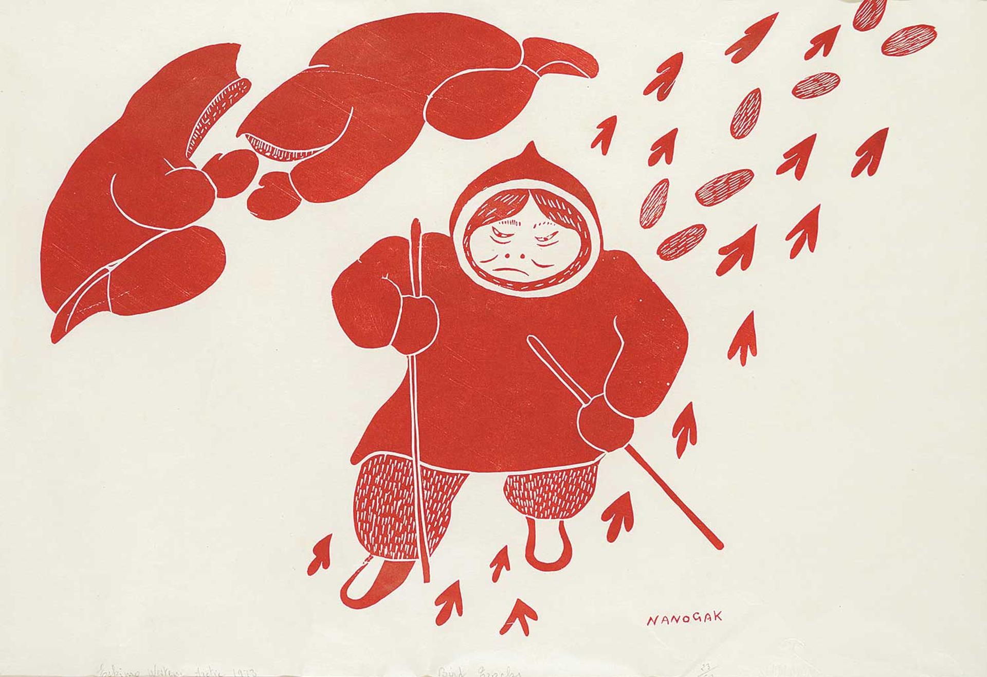 Agnes Nanogak (1925-2001) - Bird Tracks #23/50