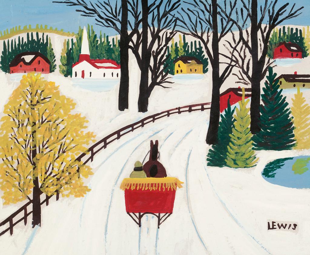 Maud Kathleen Lewis (1903-1970) - Horse And Sleigh, Winter