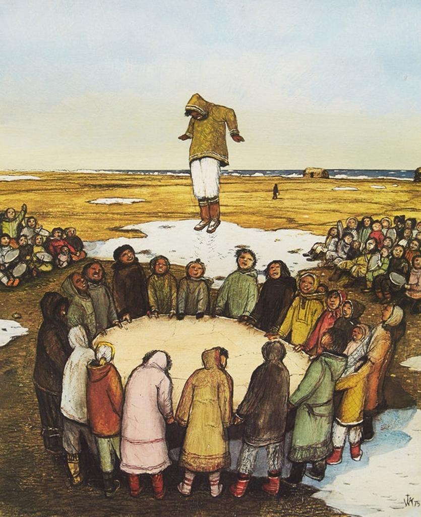 William Kurelek (1927-1977) - Sky Tossing