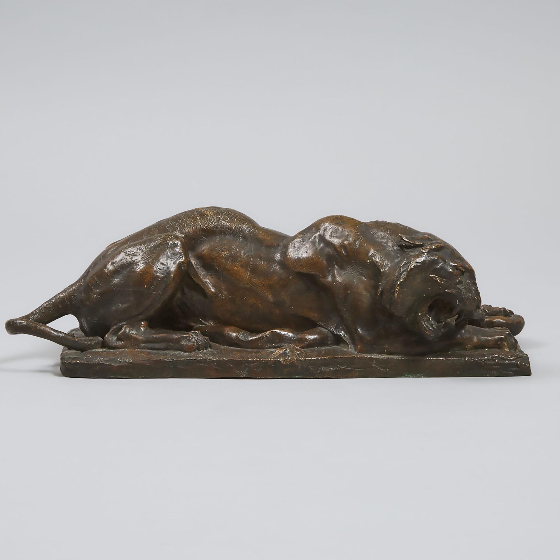 Oscar Waldmann (1856-1937) - Tiger And Serpent