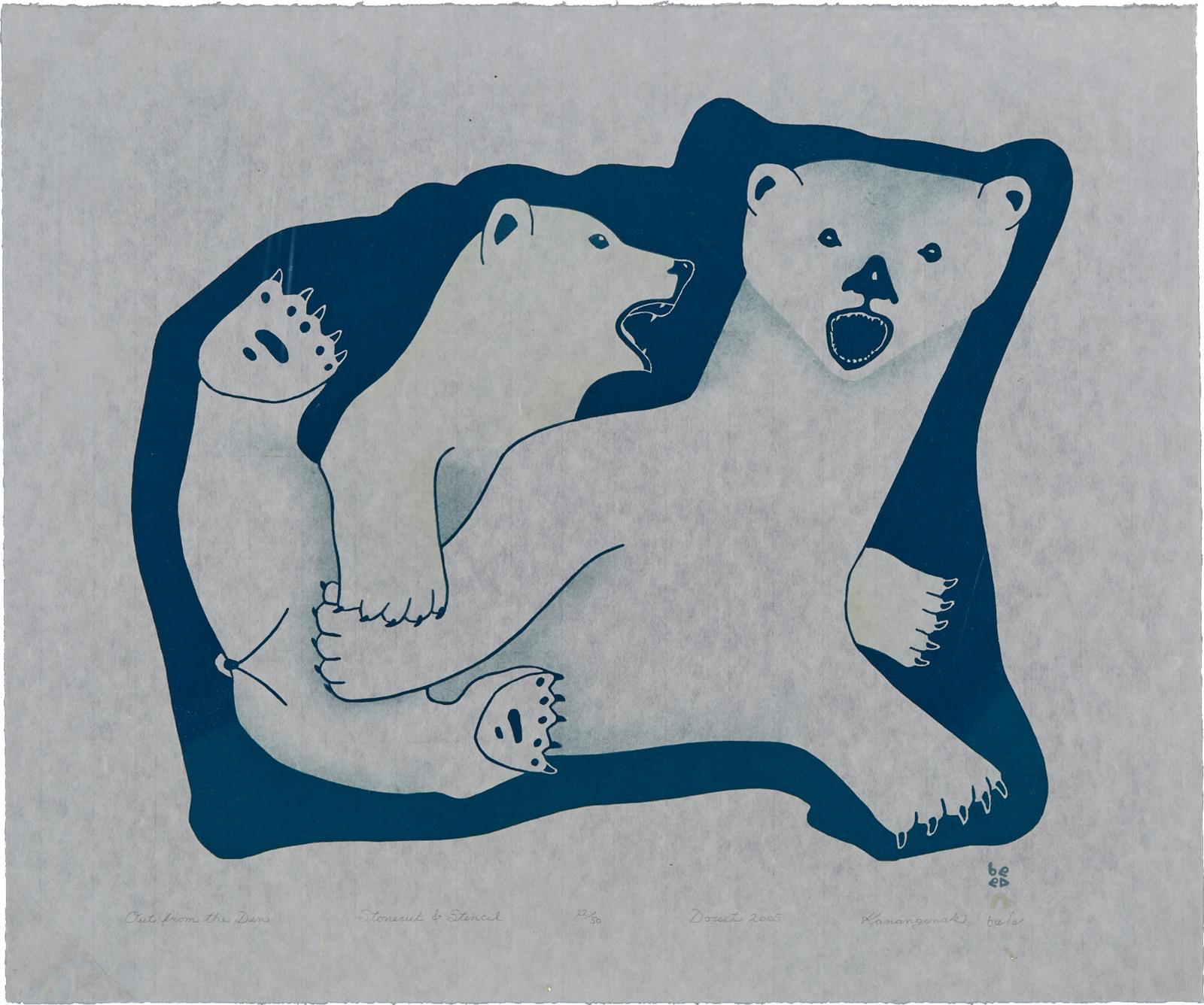 Kananginak Pootoogook (1935-2010) - Out From The Den