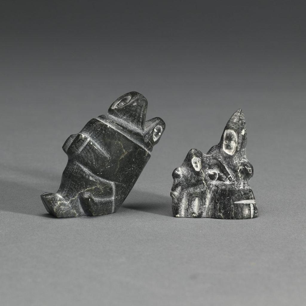 Mark Weetaluktuk - Mother And Child With A Similar Sculpture