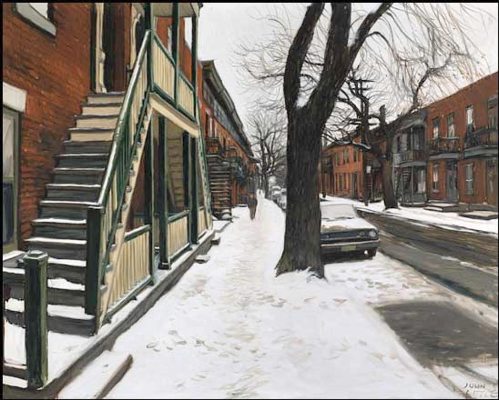 John Geoffrey Caruthers Little (1928-2024) - Rue Henri Julien, le Matin Aprés la Neiges, Vers Marie-Anne, Montréal