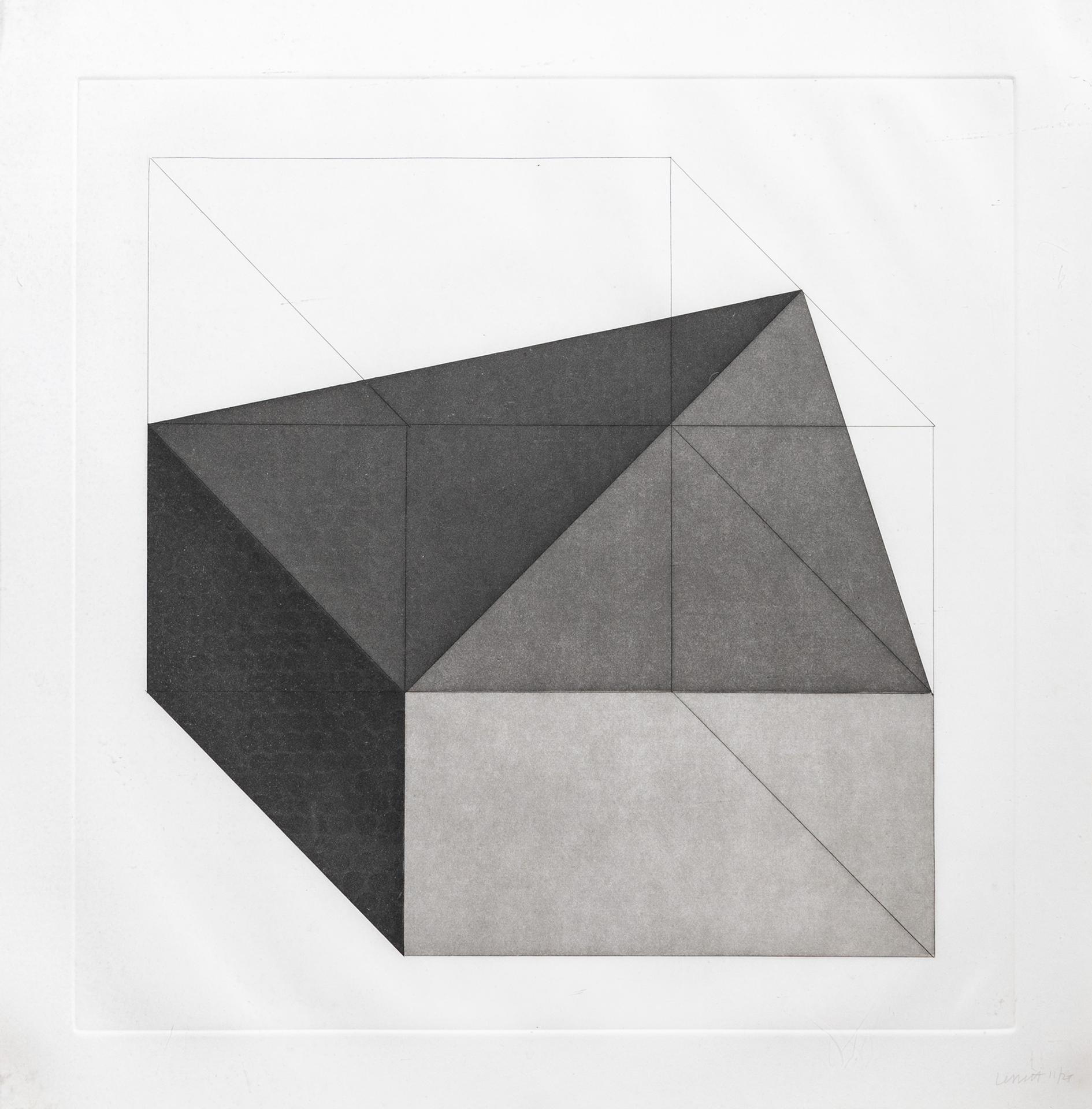 Sol Lewitt (1928-2007) - Forms Derived from a Cube, Plate No. 22, 1982