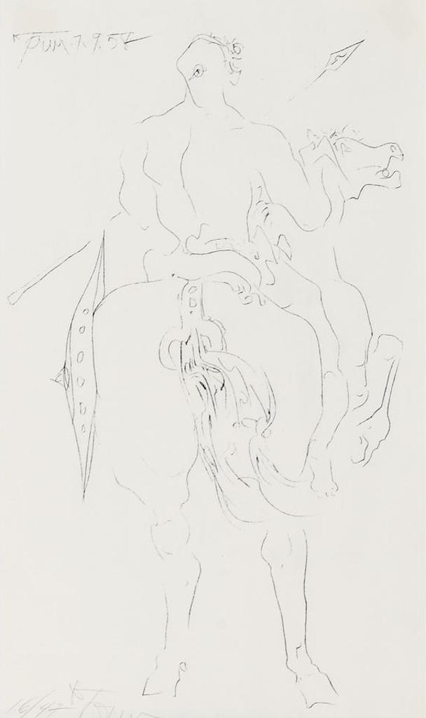 Harold Barling Town (1924-1990) - Warrior On Horseback, 7.9.58