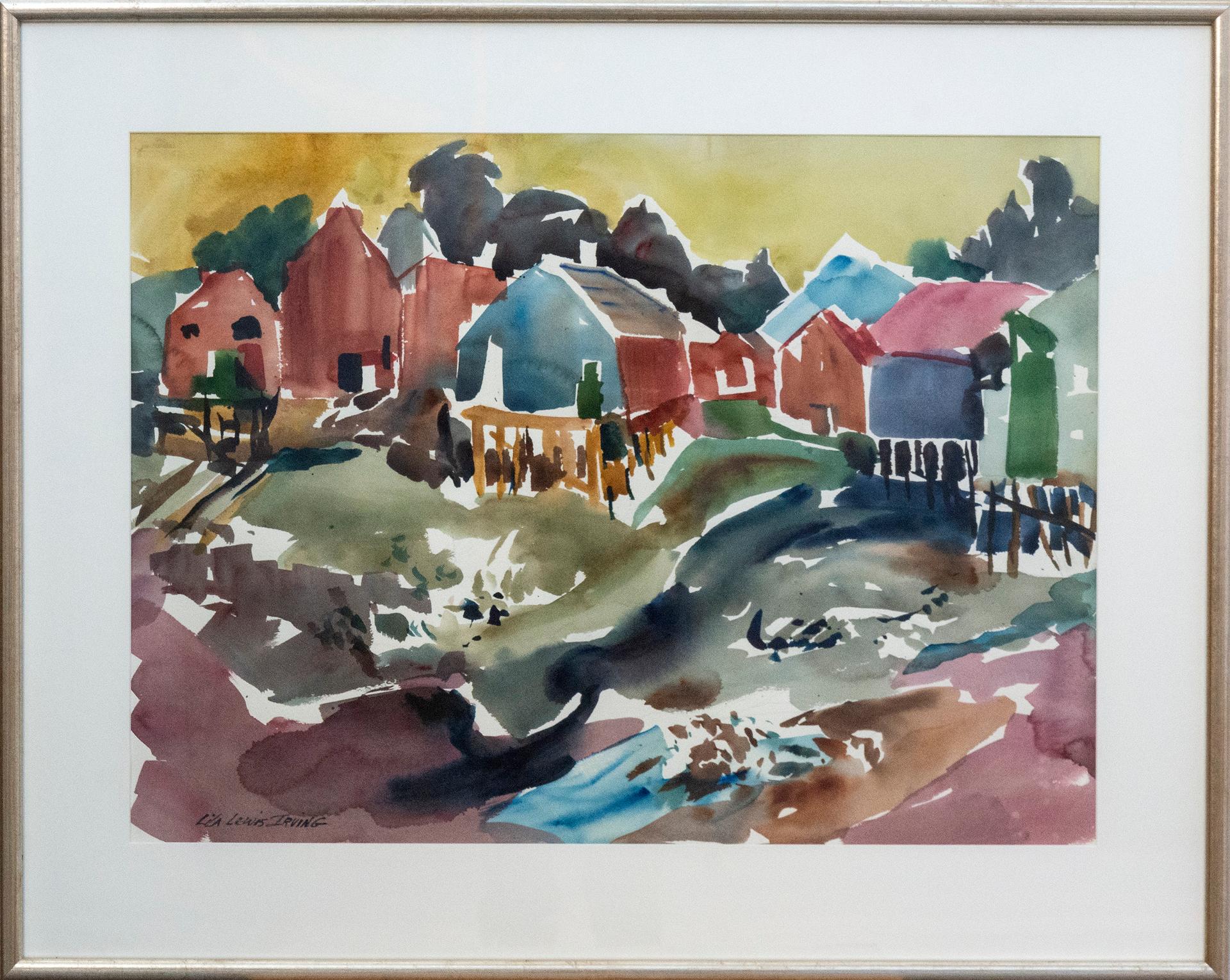 Lila Lewis Irving - Village, c. 1980