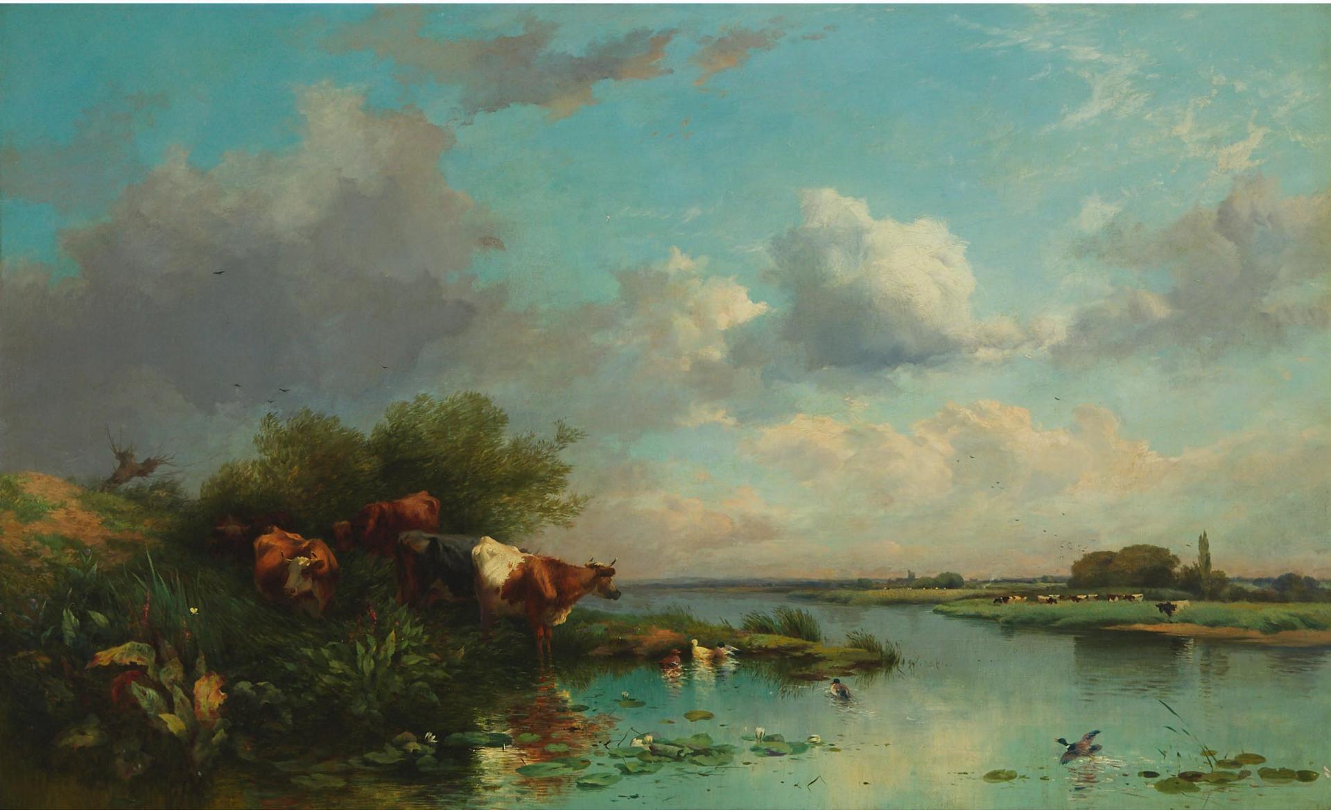Thomas Francis Wainewright (1794-1883) - On The Thames Near Margate, Circa 1868