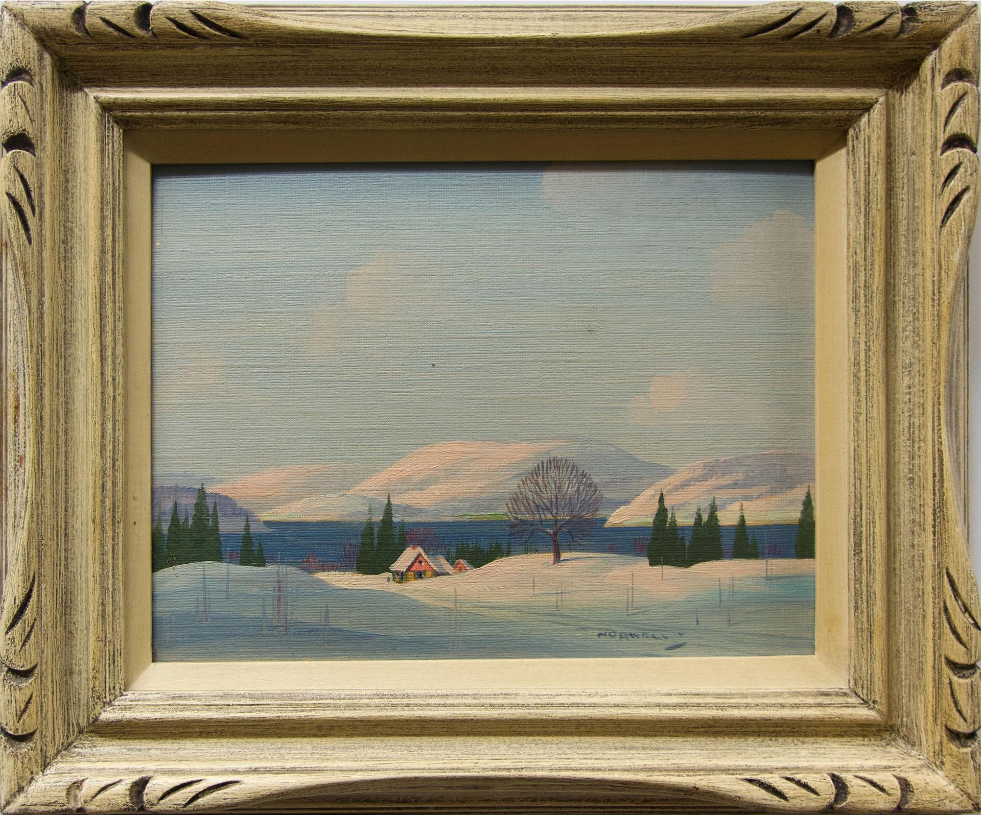 Graham Norble Norwell (1901-1967) - Untitled (Sunlit Cabins In Winter - Laurentians)