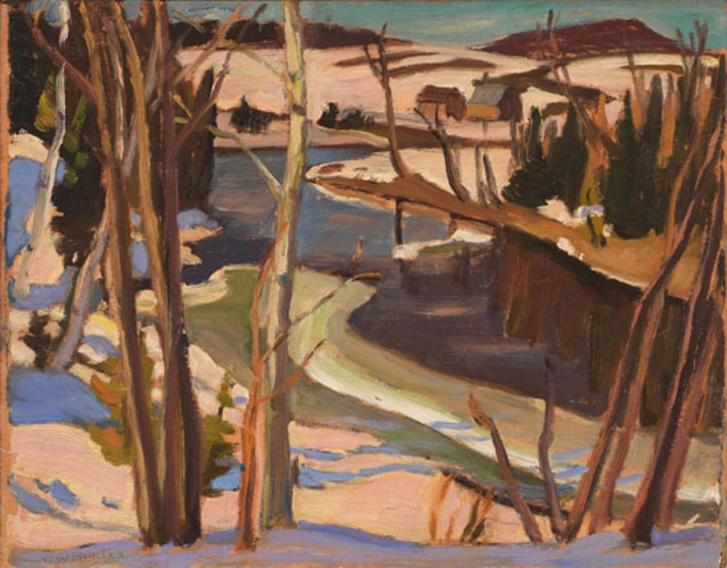 Ralph Wallace Burton (1905-1983) - Scene on the Picanoc Near Gracefield, Que.